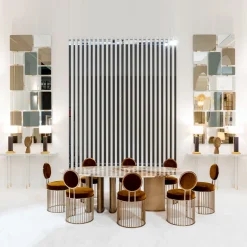 Hexagonal Matte White Console