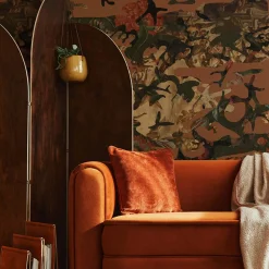 Hidden in Plain Sight Camouflage Marsala Wallpaper by Magnus Gjoen