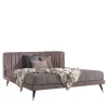 Highlander Mauve And Bordeaux Nabuk Leather Bed