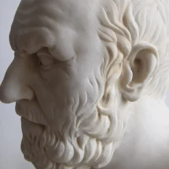 Hippocrates White Carrara Bust