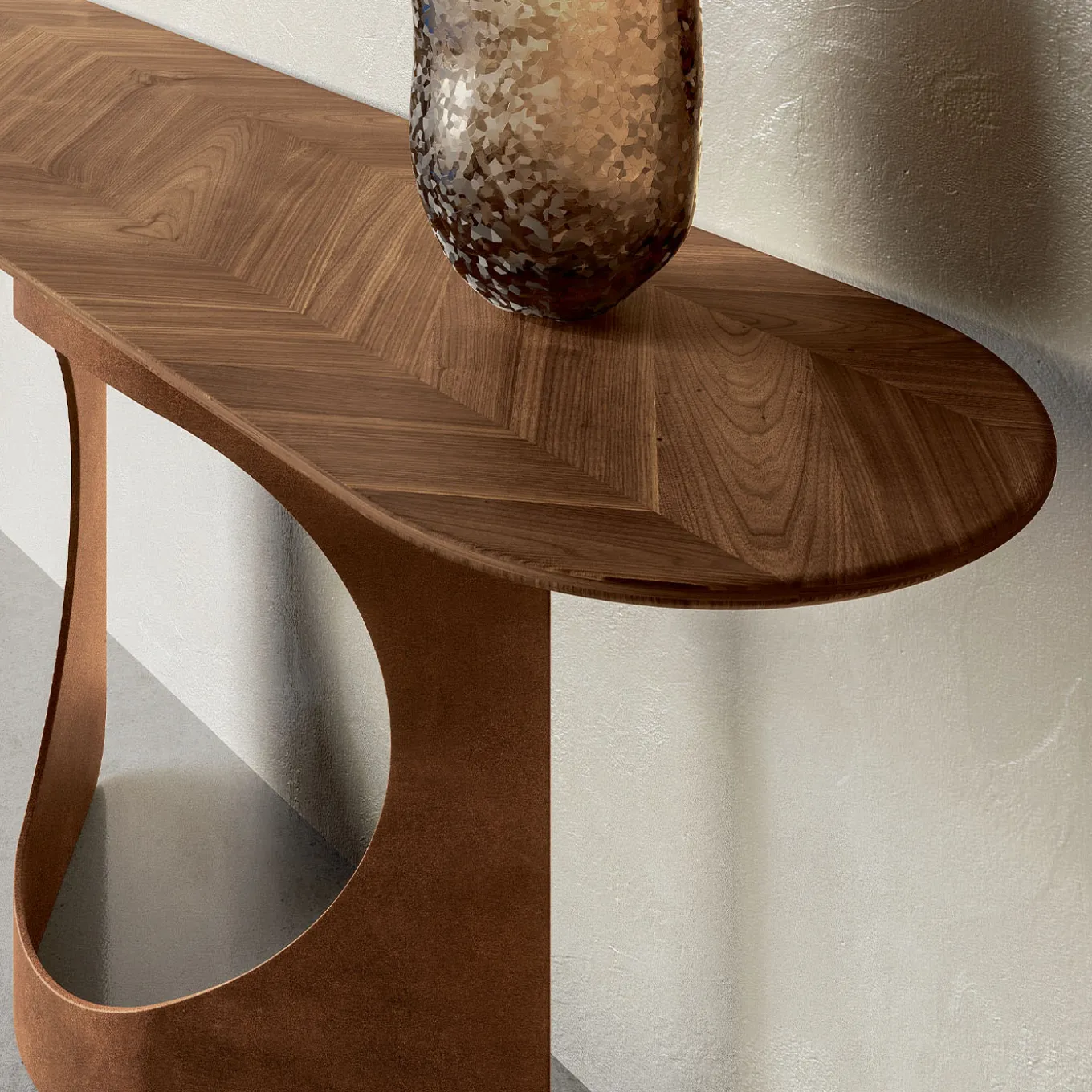 Hole Coppery & Walnut Console