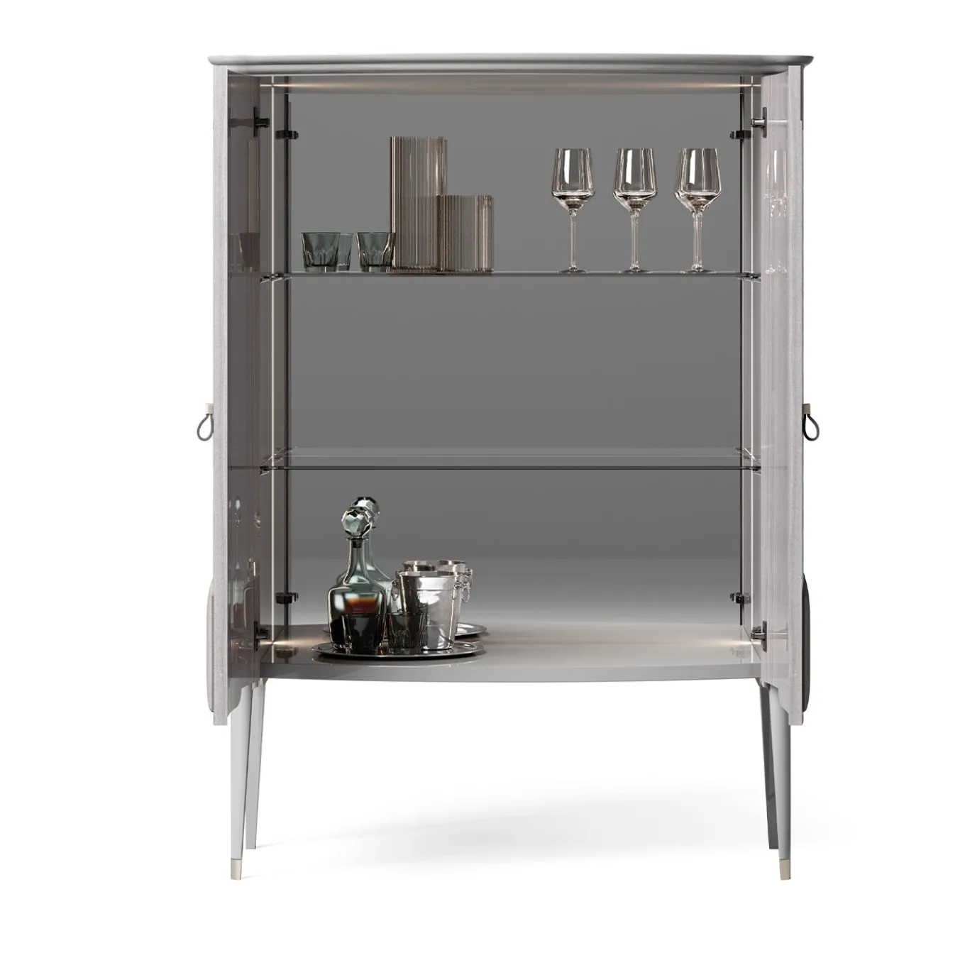 Hollywood Gray Bar Cabinet