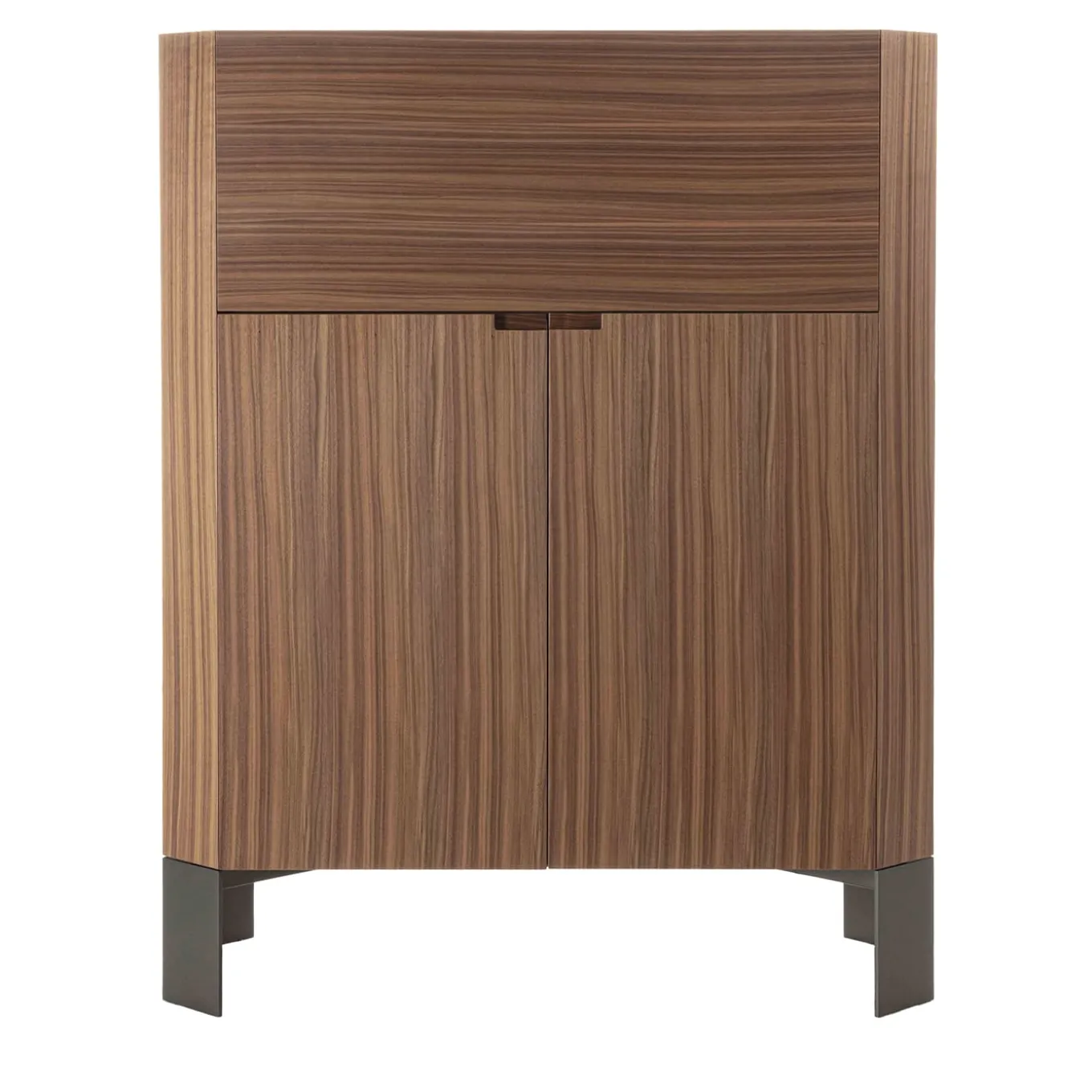 Honey 3-Door Canaletto & Carrara Bar Cabinet