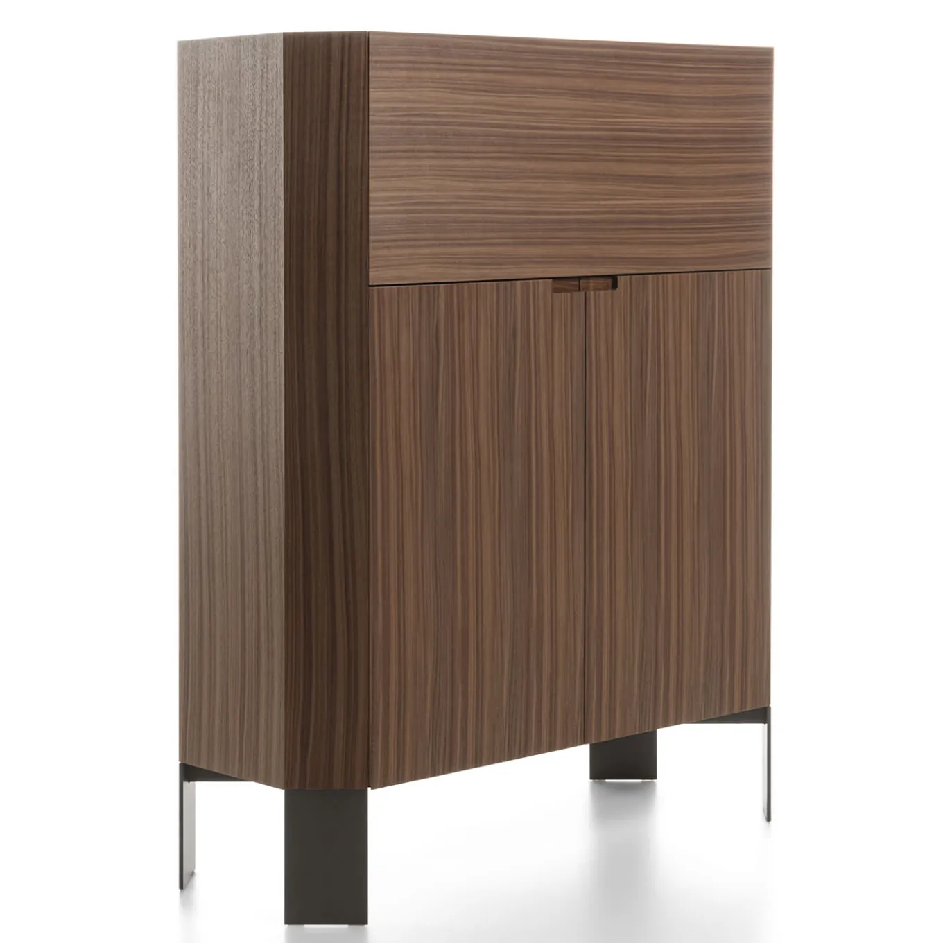 Honey 3-Door Canaletto & Carrara Bar Cabinet