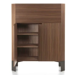 Honey 3-Door Canaletto & Carrara Bar Cabinet