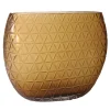 Honey Geometric Murano Glass Vase
