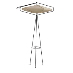 Honeycomb Floor Lamp with Wool Lampshade