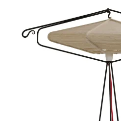 Honeycomb Floor Lamp with Wool Lampshade