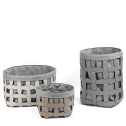 Hook Leather Laundry Basket