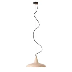 Hoop Ivory Glossy Metal Pendant Lamp