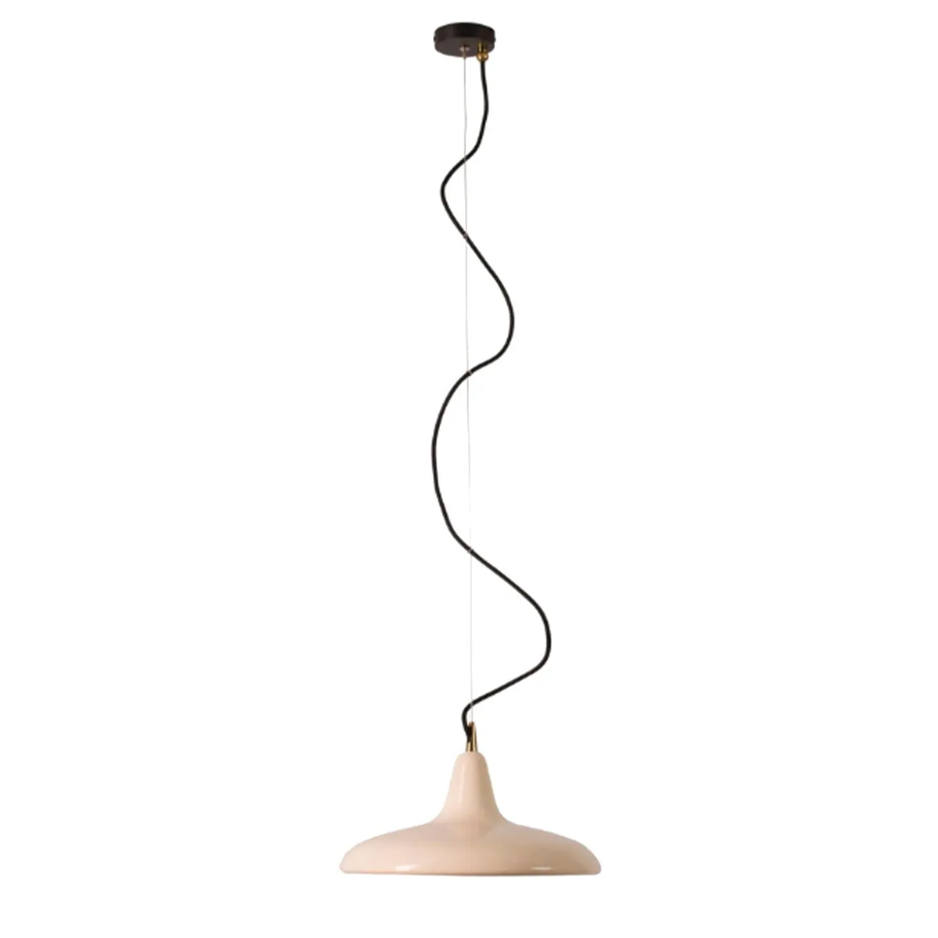 Hoop Ivory Glossy Metal Pendant Lamp