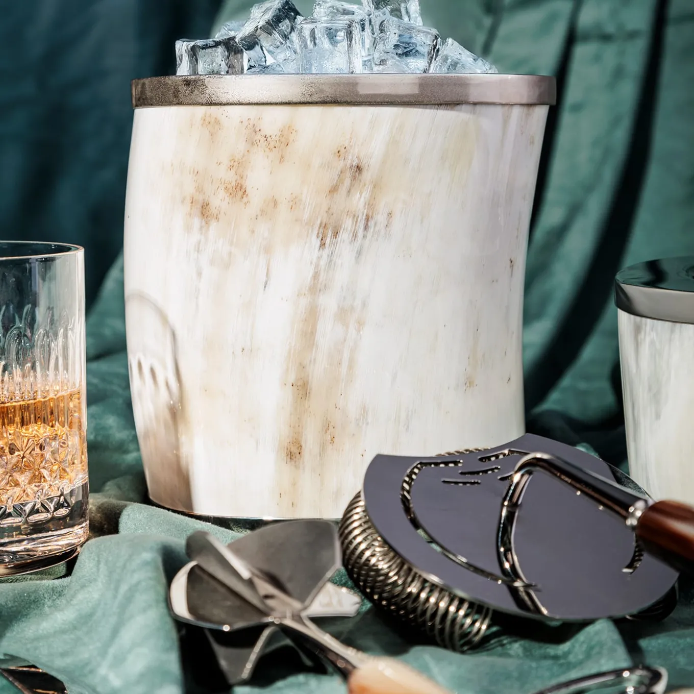 Horn & Brass Ice Bucket