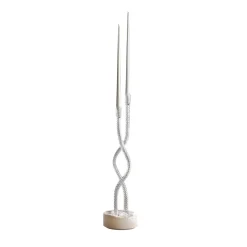 Hug of Artisans Clear Glass Candlestick Holder
