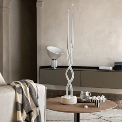 Hug of Artisans Clear Glass Candlestick Holder