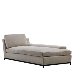 Hugo gray fabric chaise longue