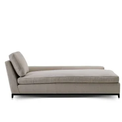 Hugo gray fabric chaise longue