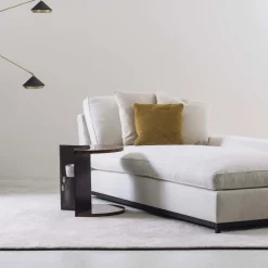 Hugo gray fabric chaise longue