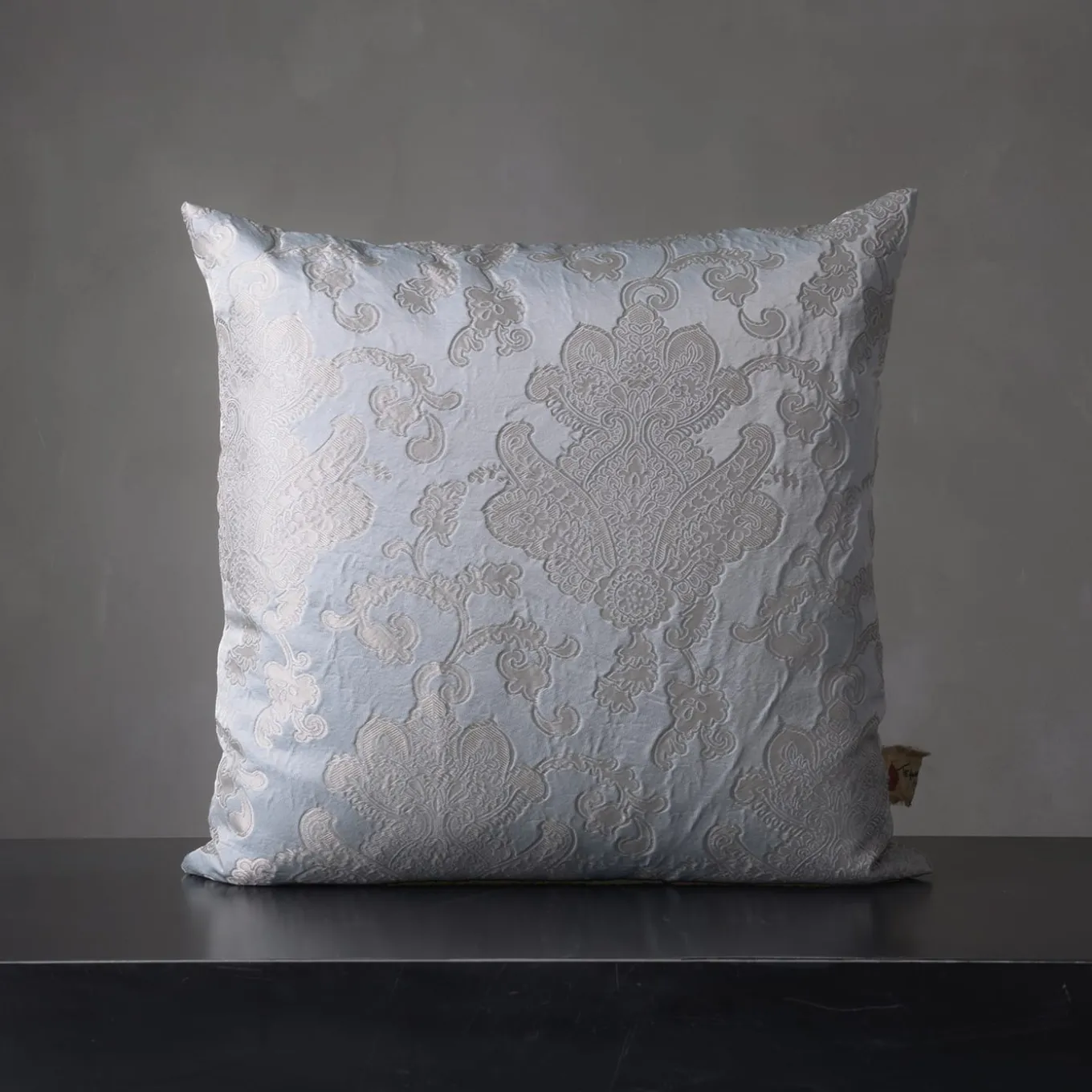 Hydrangea Square Floral Gray Cushion