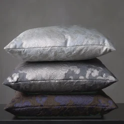 Hydrangea Square Floral Gray Cushion