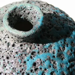 Hydria blue and grey ceramic vase