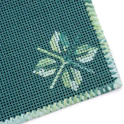 Ibisco Straw Placemat Embroided with Raffia