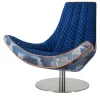 Ibiza Swivel Blue Armchair
