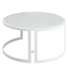 Iconic Round Arctic White Glass Outdoor Coffee Table