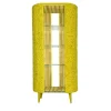 Iconic Yellow Wood & Glass Open Cabinet