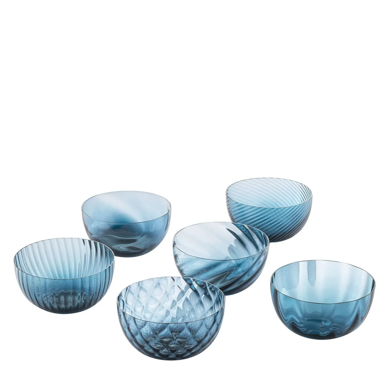 Idra Air-Force Blue Set of 6 Assorted Bowls