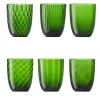 Idra Pine-Green Set of 6 Assorted Glasses
