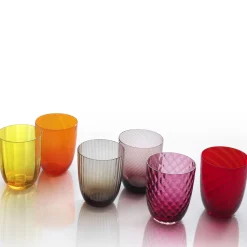 Idra Set of 6 Ruby-Red Assorted Glasses