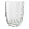 Idra Set of 2 Twisted Striped Transparent Water Glasses
