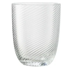 Idra Set of 2 Twisted Striped Transparent Water Glasses