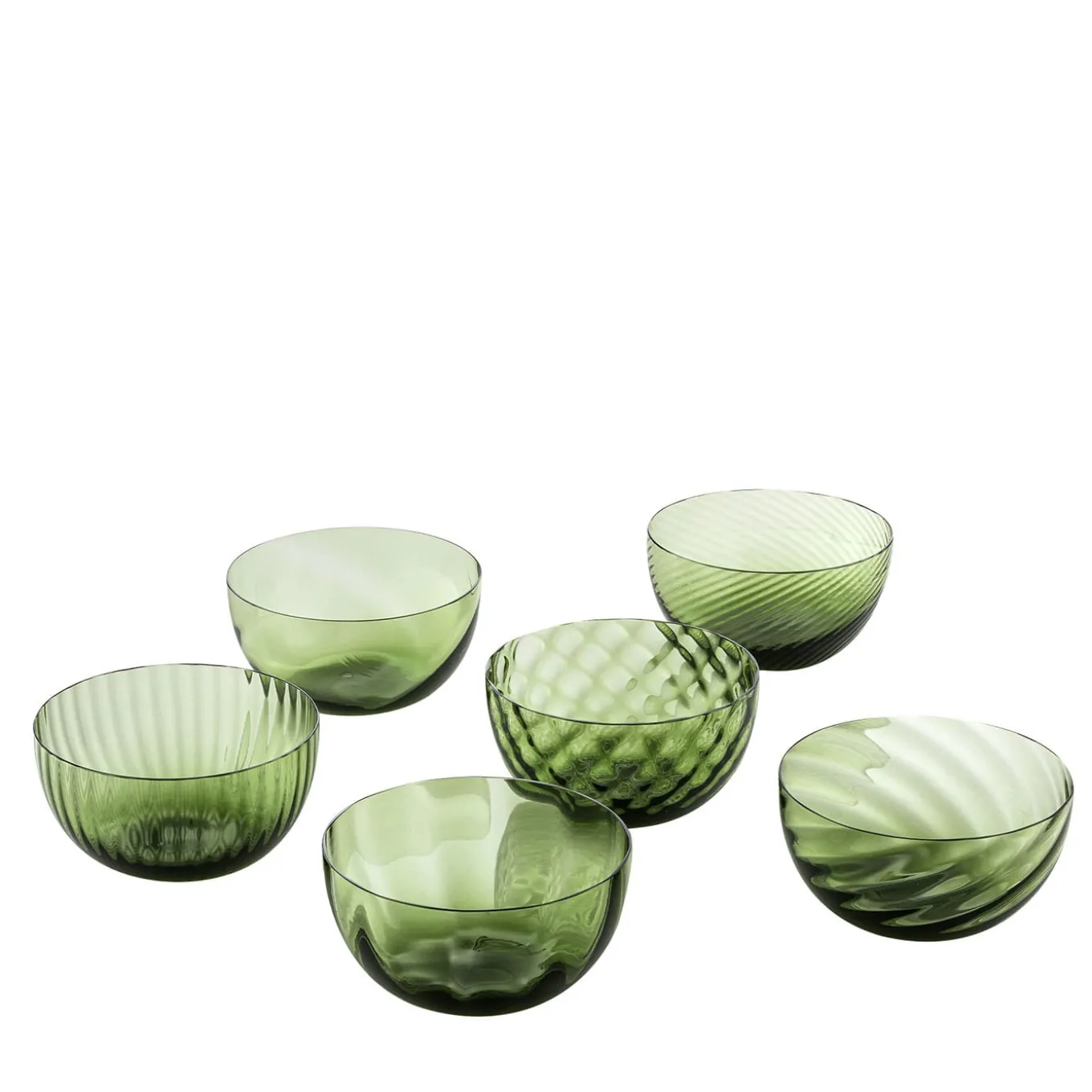 Idra Soraya Green Set of 6 Assorted Bowls