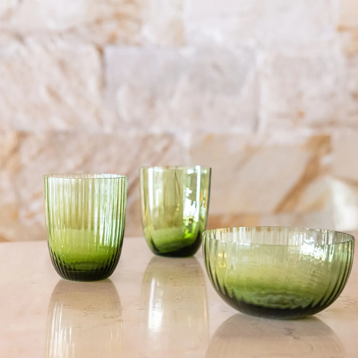 Idra Soraya Green Set of 6 Assorted Bowls