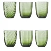 Idra Soraya Set of 6 Green Assorted Glasses