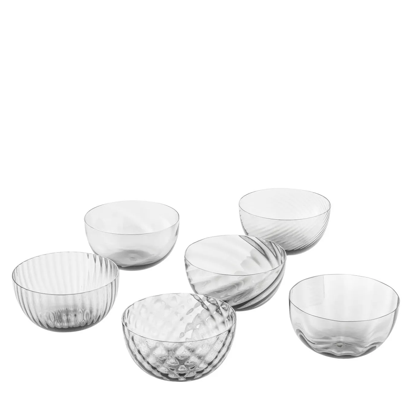 Idra Transparent Set of 6 Assorted Bowls