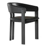Igea Arm Black Leather Chair