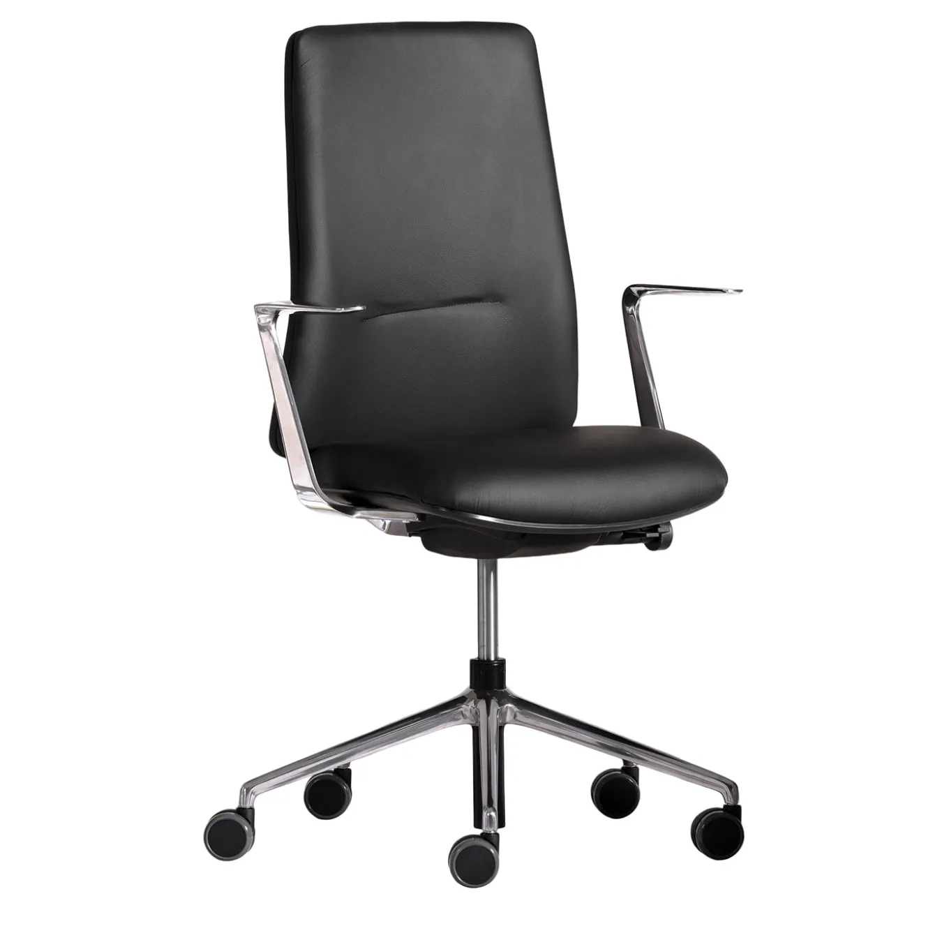 Ikon 1 Black Leather Swivel Office Chair