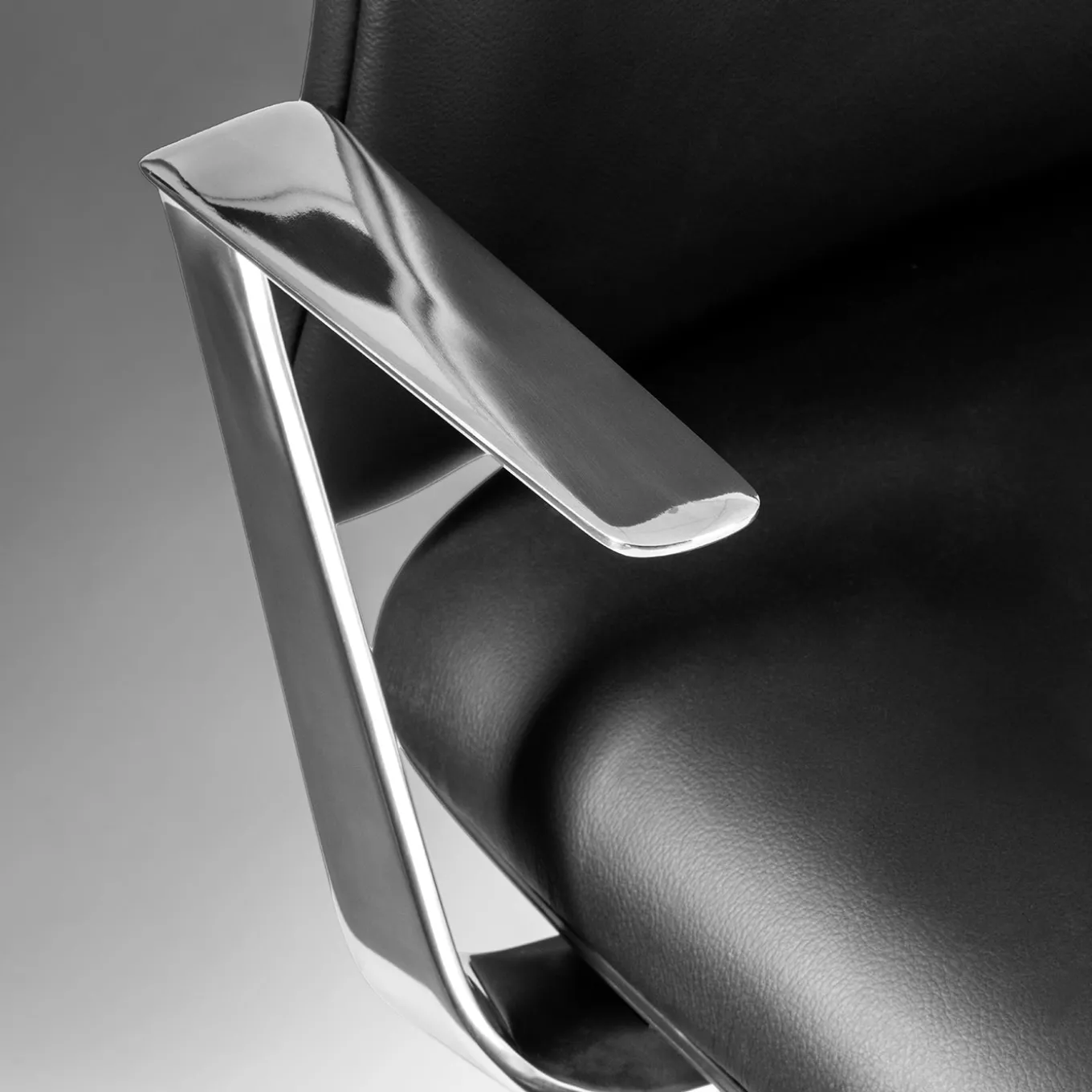 Ikon 1 Black Leather Swivel Office Chair