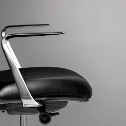 Ikon 1 Black Leather Swivel Office Chair