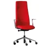 Ikon 2 Red Leather Swivel Office Chair
