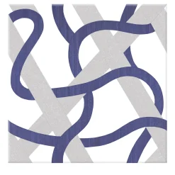 Il Guardiano Geometric Motif Gray And Purple Ceramic Tile