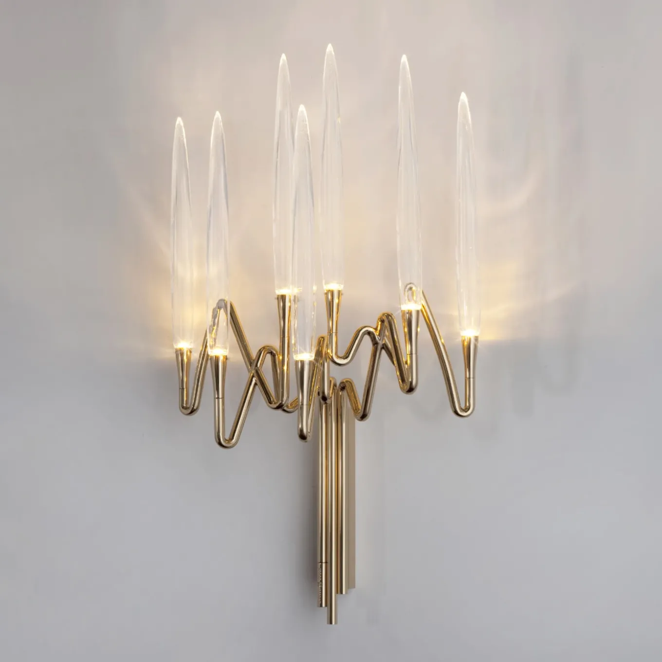 IL PEZZO 3 7 LIGHTS GOLD WALL SCONCE