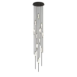 Il Pezzo 12 Cluster 9-pendants Black-Gold Chandelier