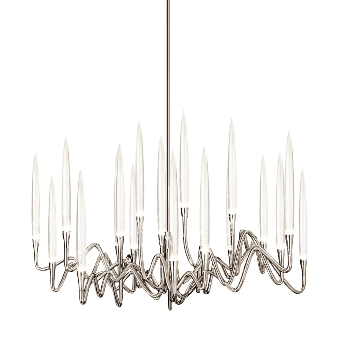 Il Pezzo 3 21-Lights Nickel Round Chandelier