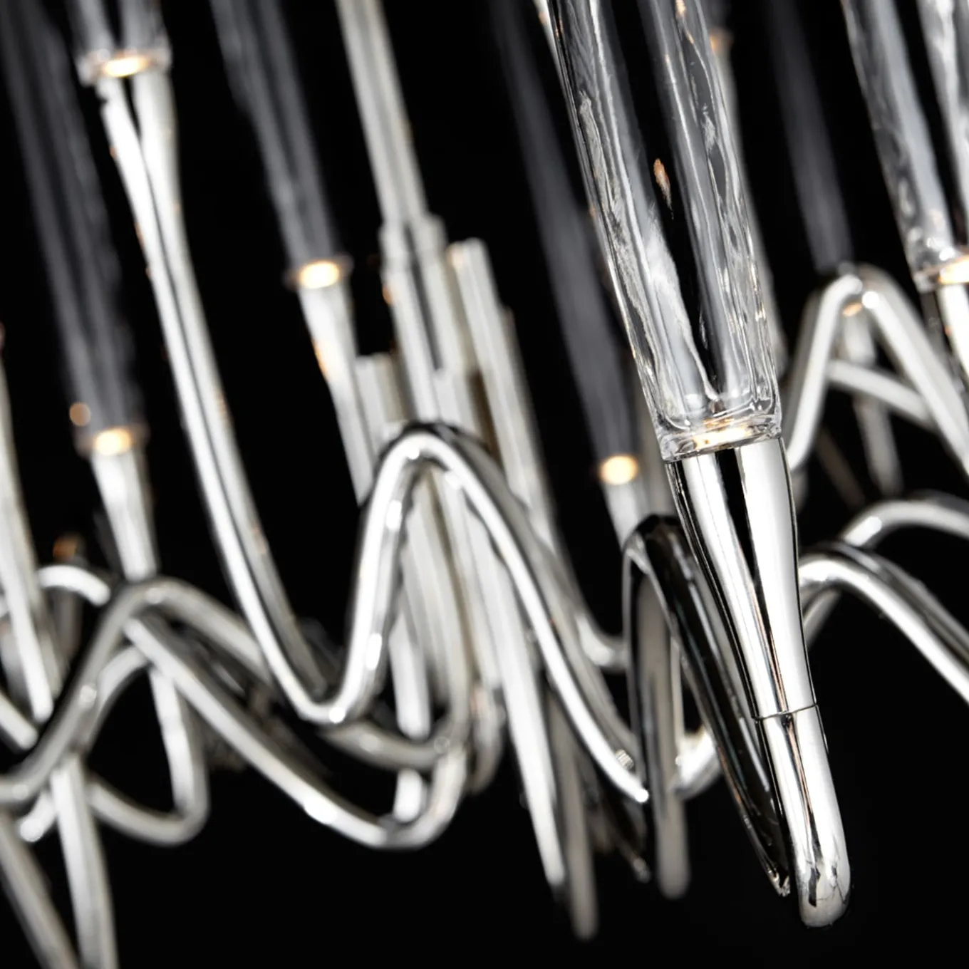 Il Pezzo 3 21-Lights Nickel Round Chandelier