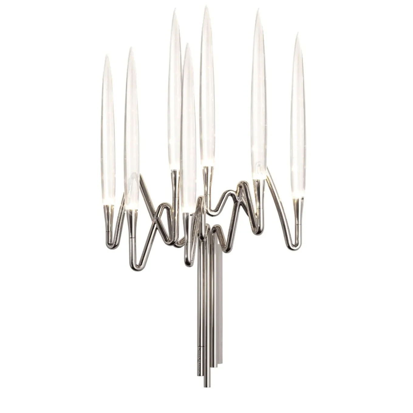 Il pezzo 3 7-Lights Nickel Wall Sconce