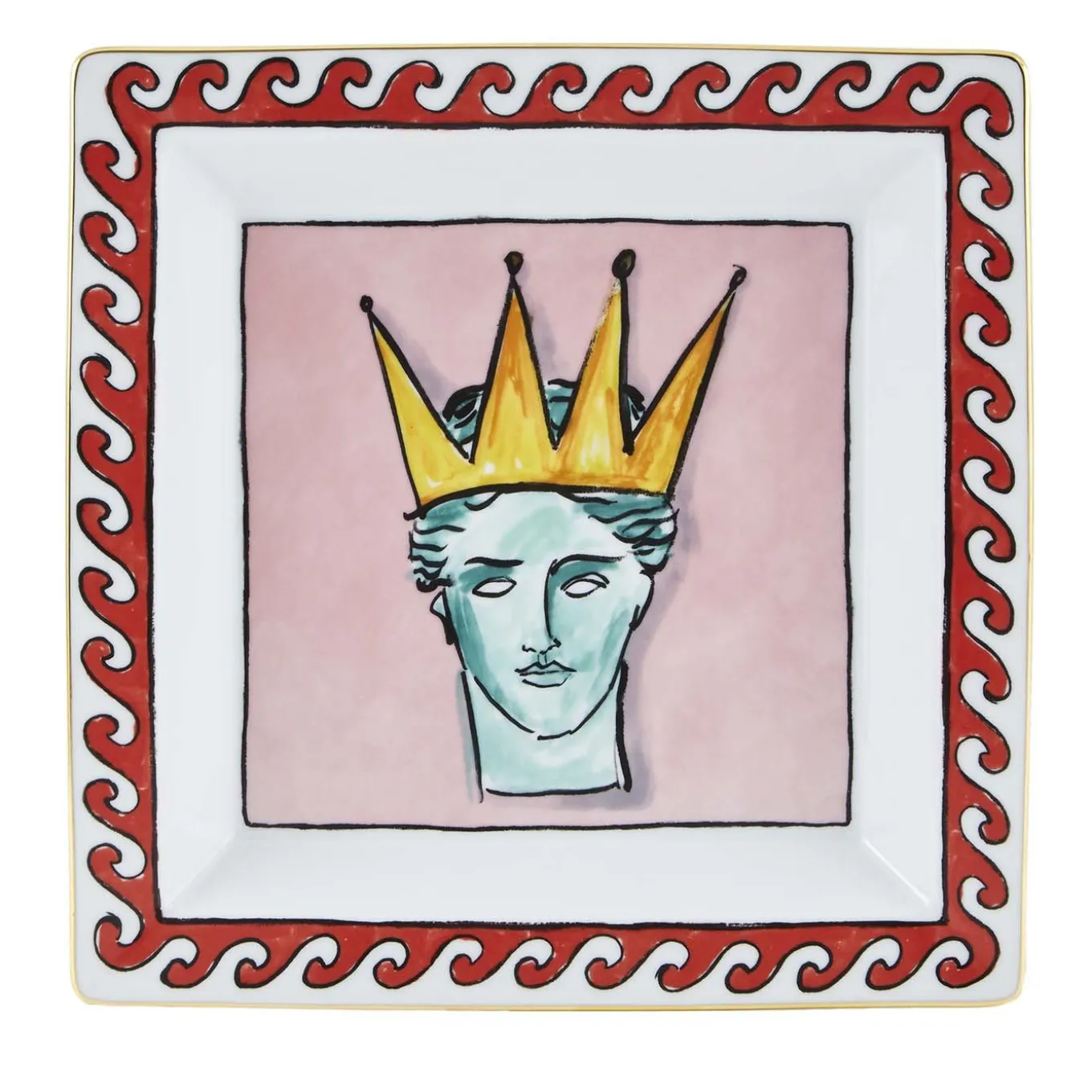 Il Viaggio di Nettuno Pink Square Vide Poche by Luke Edward Hall