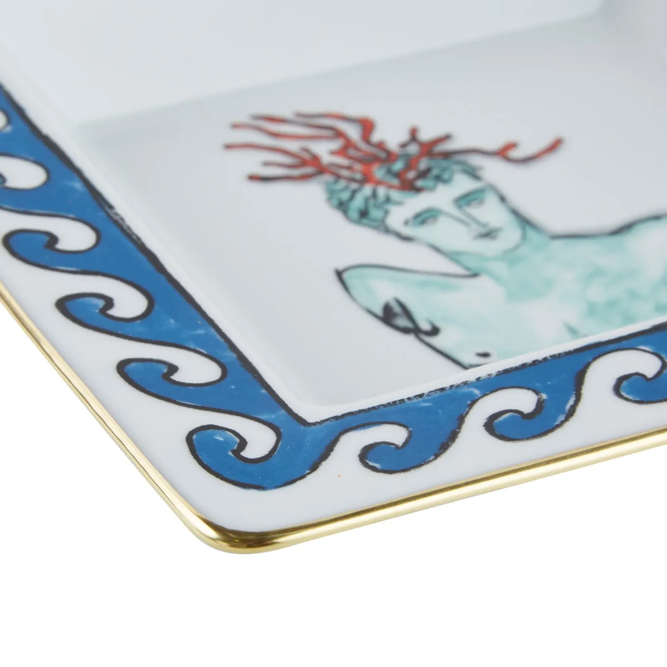 Il Viaggio di Nettuno White Square Vide Poche by Luke Edward Hall